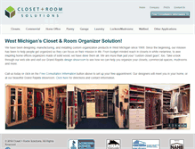 Tablet Screenshot of closetandroomsolutions.com